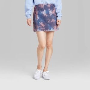 Tie dye Jean Skirt NWT